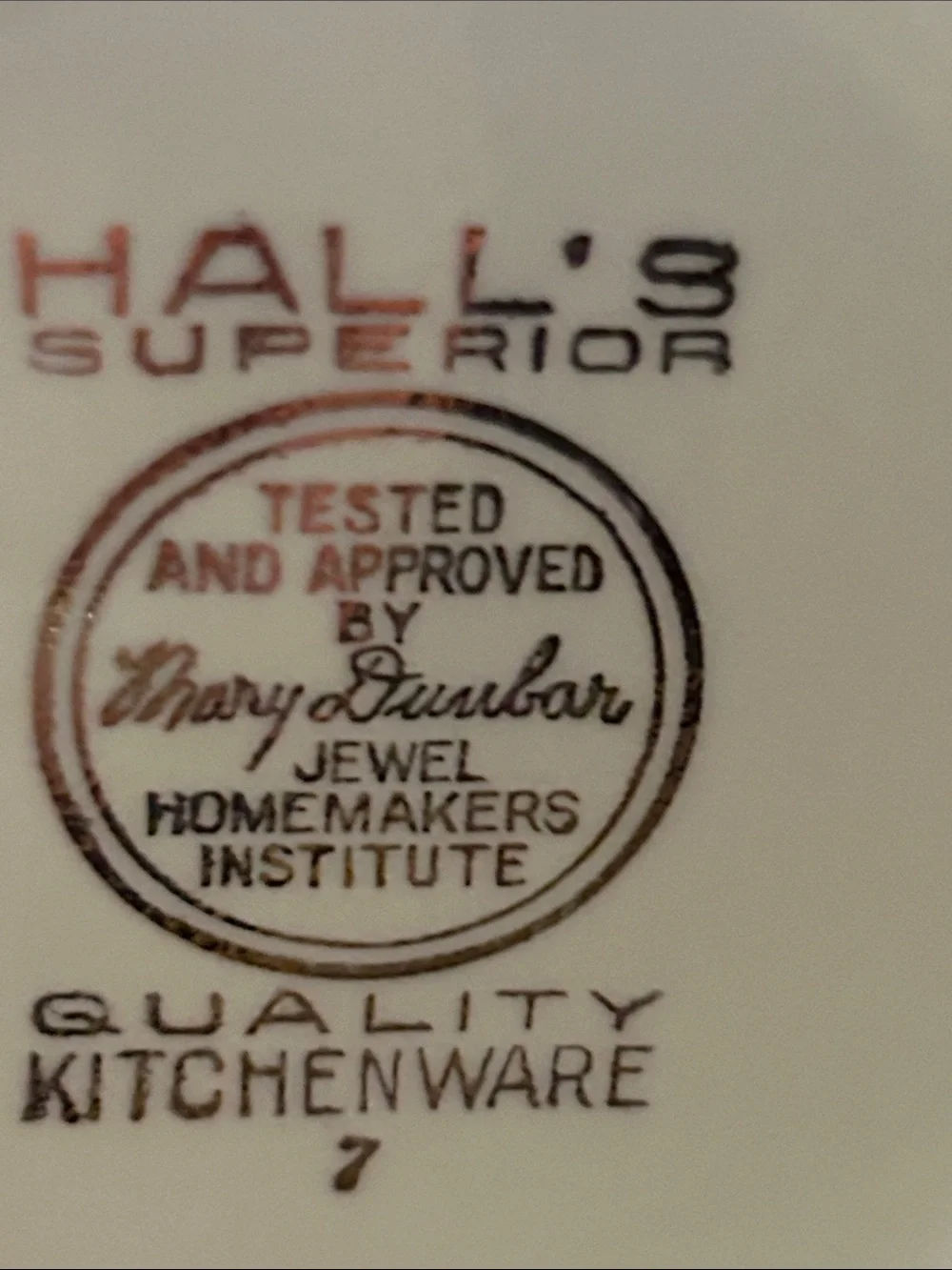 Hall’s China this item